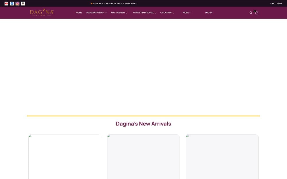 Dagina by Trupti website by GK Digital