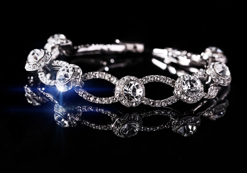 Diamond bracelet on a dark background — diamond D2C jewellery store case study