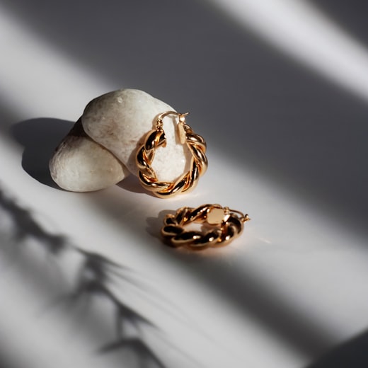 Macro close-up of gold ring craftsmanship and stone setting